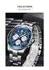 Benyar Men's Stainless Steel Multifunction Chronograph Watch - Luminous, Waterproof S002
