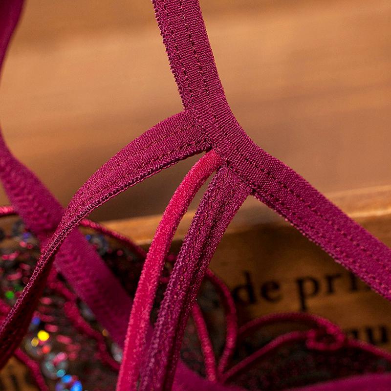 1 buc Lenjerie intimă pentru femei Tentație Transparentă Sexy Cracul deschis Modă Personalitate Tangas Chiloți Lanț de perle