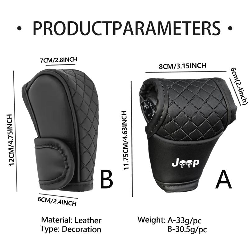 For Jeep Car Accessories Hoodie Gear Shift Knob Cover Manual Automatic Cherokee Patriot Liberty Wrangler JK JL Commander
