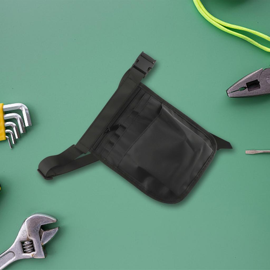 Waist Storage Bag for Tools with Adjustable Belt and Heavy Duty Buckles