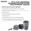 Keurig My Universal Reusable Filter with Technology Gray May K-Cup Multi-Stream - (Packaging Vary)