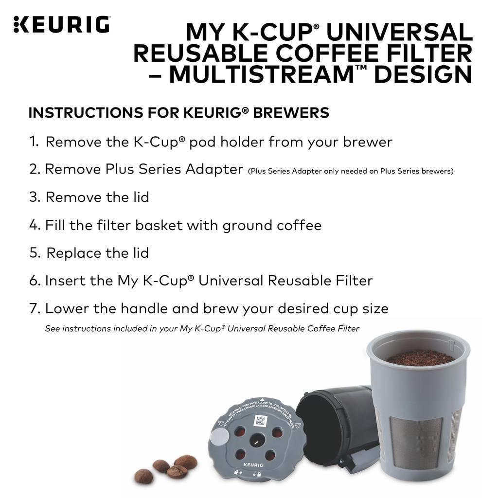 Keurig My Universal Reusable Filter with Technology Gray May K-Cup Multi-Stream - (Packaging Vary)