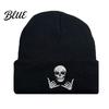 Embroidered Skull Hat Design Thick Knit Warm Men Women Winter Beanie Fun Cap Stretchy Unisex