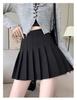 Women's High Waist White Pleated A-line Skirt for Tall Girls, Extra Long, Spring/Autumn 2025, Hip-Wrapping JK Style