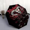 Slipknot Band Logo Automatic Opening Rain Umbrella - Portable 3-Fold Design with 8-Bone Iron Frame, Gift for Fans and Travelers0104338a