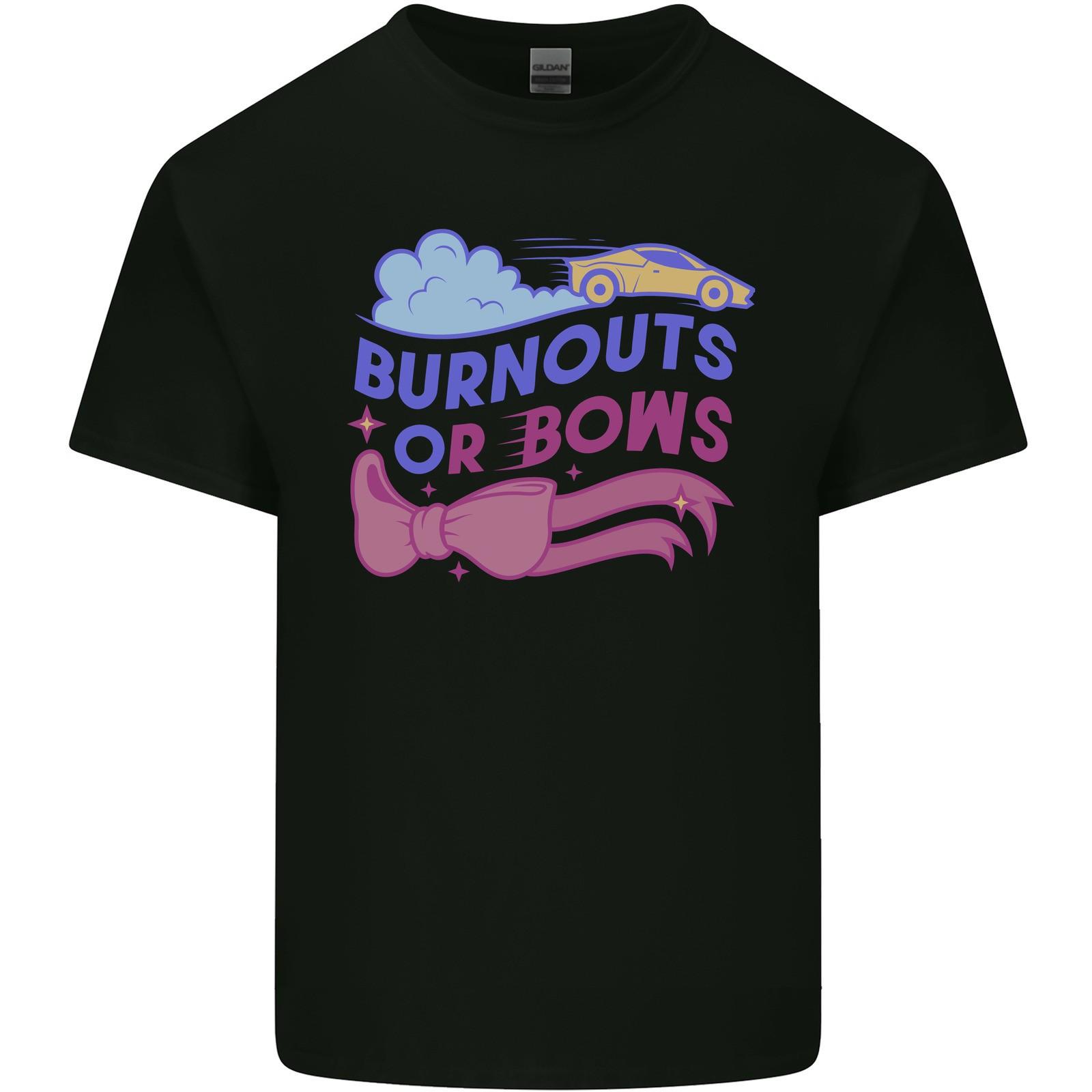 Burnouts or Bows Gender Reveal New Baby Pregnant Mens Light Cotton T-Shirt S