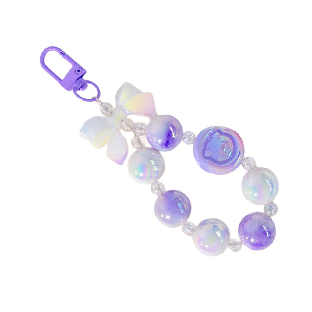 Cute Pig Keychain With Calcium Tablet Distinctive Keychain Pendant Jewelry Stylish Beaded Bowknot Key Rings Adornment