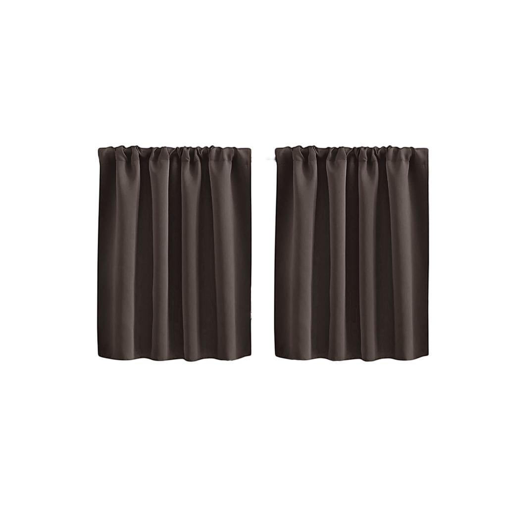High Precision Solid Short Curtain Finished Blackout Curtain for Kitchen Partition and Cafe Use 40x60cm Set of 2 Panels