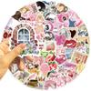 10/30/50/100pcs Cute Pink Y2K Girl Cartoon Stickers Aesthetic Waterproof DIY Phone Scrapbook Diary Retro Decoration Sticker Toys