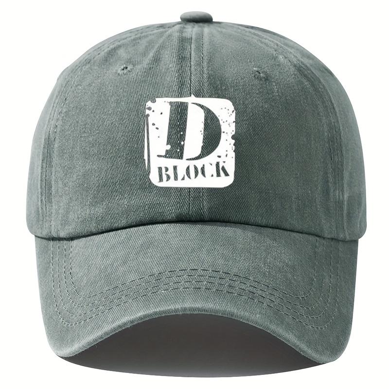 Retro Baseball Cap Curved Brim Hip-hop Hat Curved Brim Letter Print Washed Soft Top Baseball Cap Adjustable