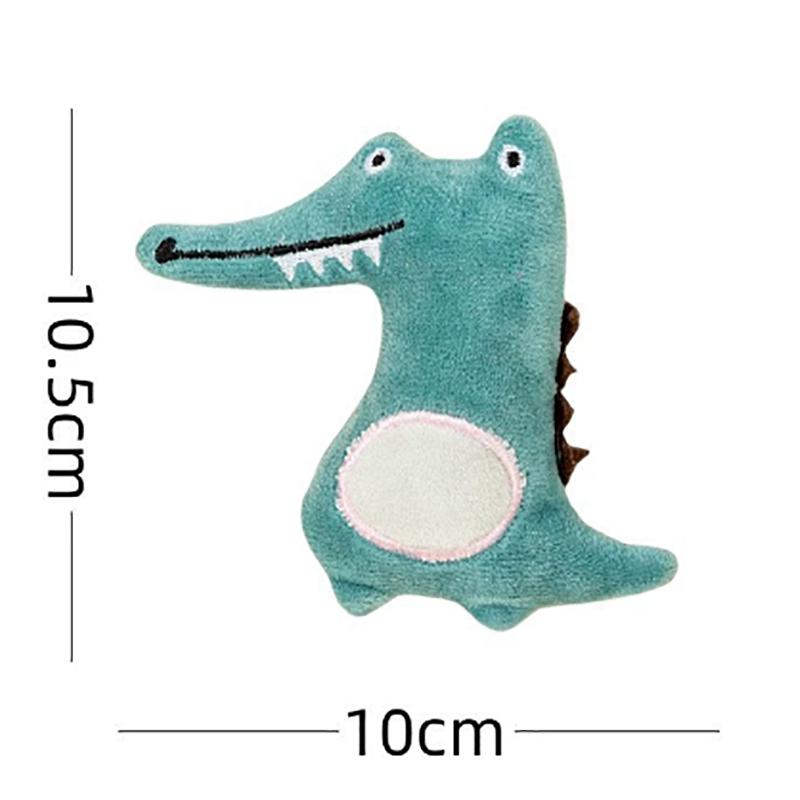 Pet Teeth Grinding and Anti Bite Toy Cartoon Plush Animal Cute Doll Self Fun and Soothing Pet Cat Toy Suitable for Home Play