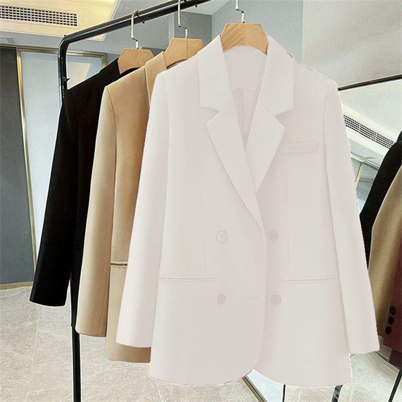 Suit Raspberry Jacket Spring and Autumn Elegant Chic New Small People High-end Loose Casual Temperament Suit Top Versatile