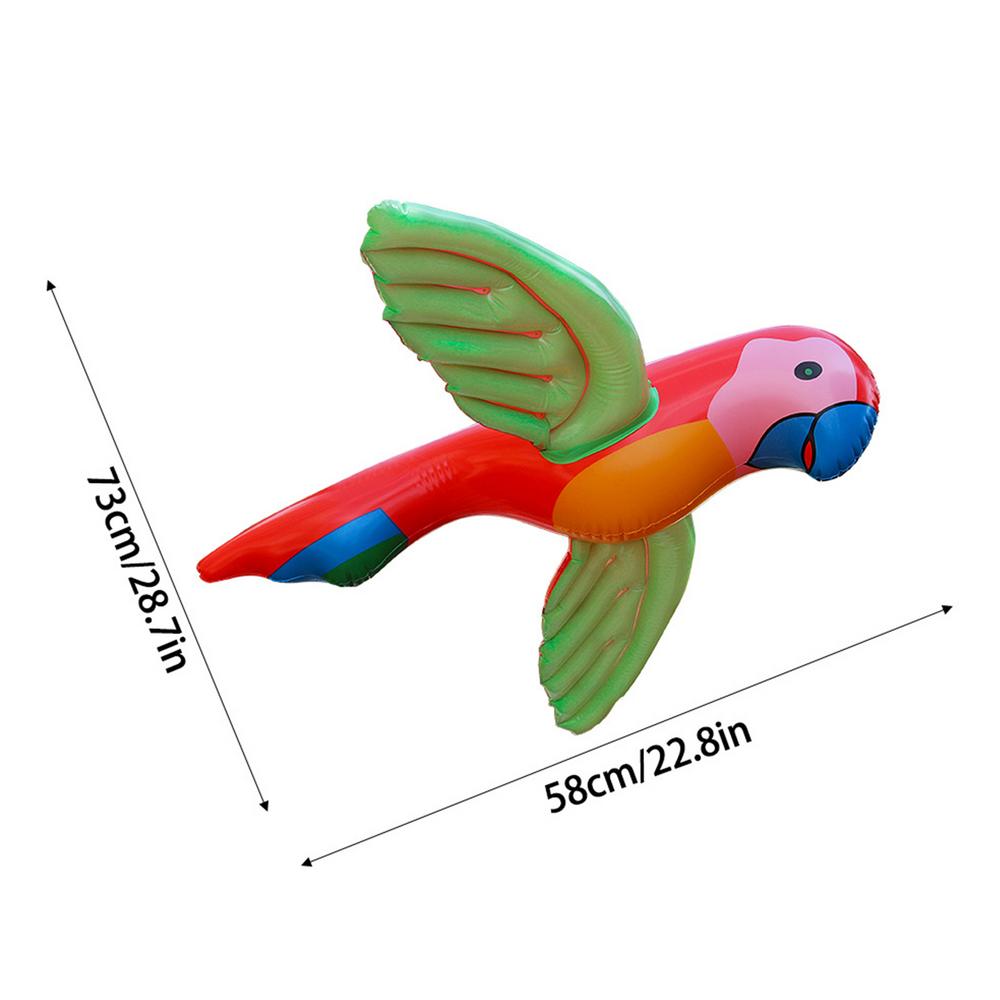 Parrot Party Decorations Cartoon Inflatable Pool Toy 2X Colorful Pool Toy Outdoor Beach Toy for Beach Gathering Swimming Pool