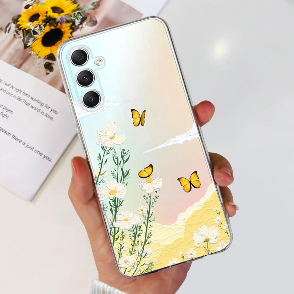 For Samsung Galaxy A15 A25 A35 A55 Case Stylish Painted Cover Soft Silicone Phone Cases For Samsung A55 A 15 25 35 Fundas Bumper