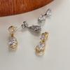 Light Luxury Exquisite Zirconia Water Drop Earrings for Women, Two-Way Wear, Cool Style High-End Jewelry