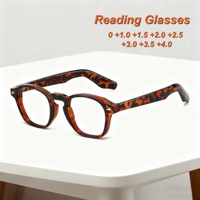 Neue Modische Personalisierte Quadratische Rahmen Damen Lesebrille Retro Neutral Hohe Qualität Blaulichtfilter Brille