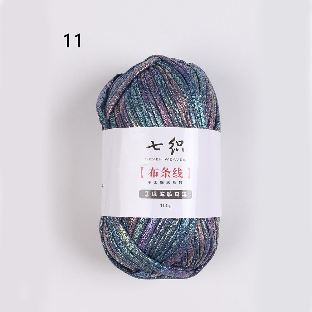 100g/Roll Metallic Crochet Yarn Imitation Leather Shiny Crochet Yarn Fabric Yarn for Knitting T-Shirt Bag Craft