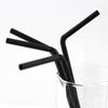 Disposable Black Elbow Material Straws Juice Drink Milk Tea Straws