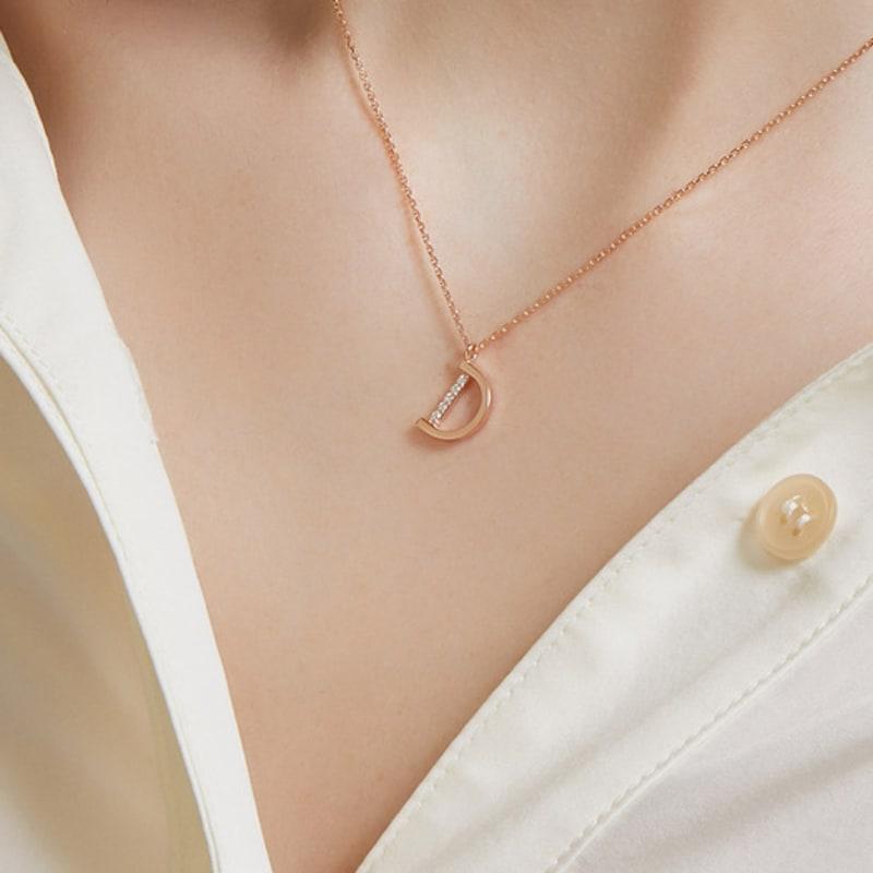 DIDIER DUBOT Signature D Silver Necklace JDRNP4S90ZC