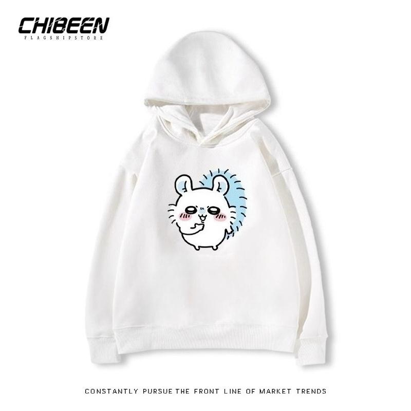 Autumn Winter Chiikawa Super Cute Momonga Printed Hoodies Casual Warm Sports Long Sleeved Children's Boy and Girl Kids Unisex Hooded Sweatshirts