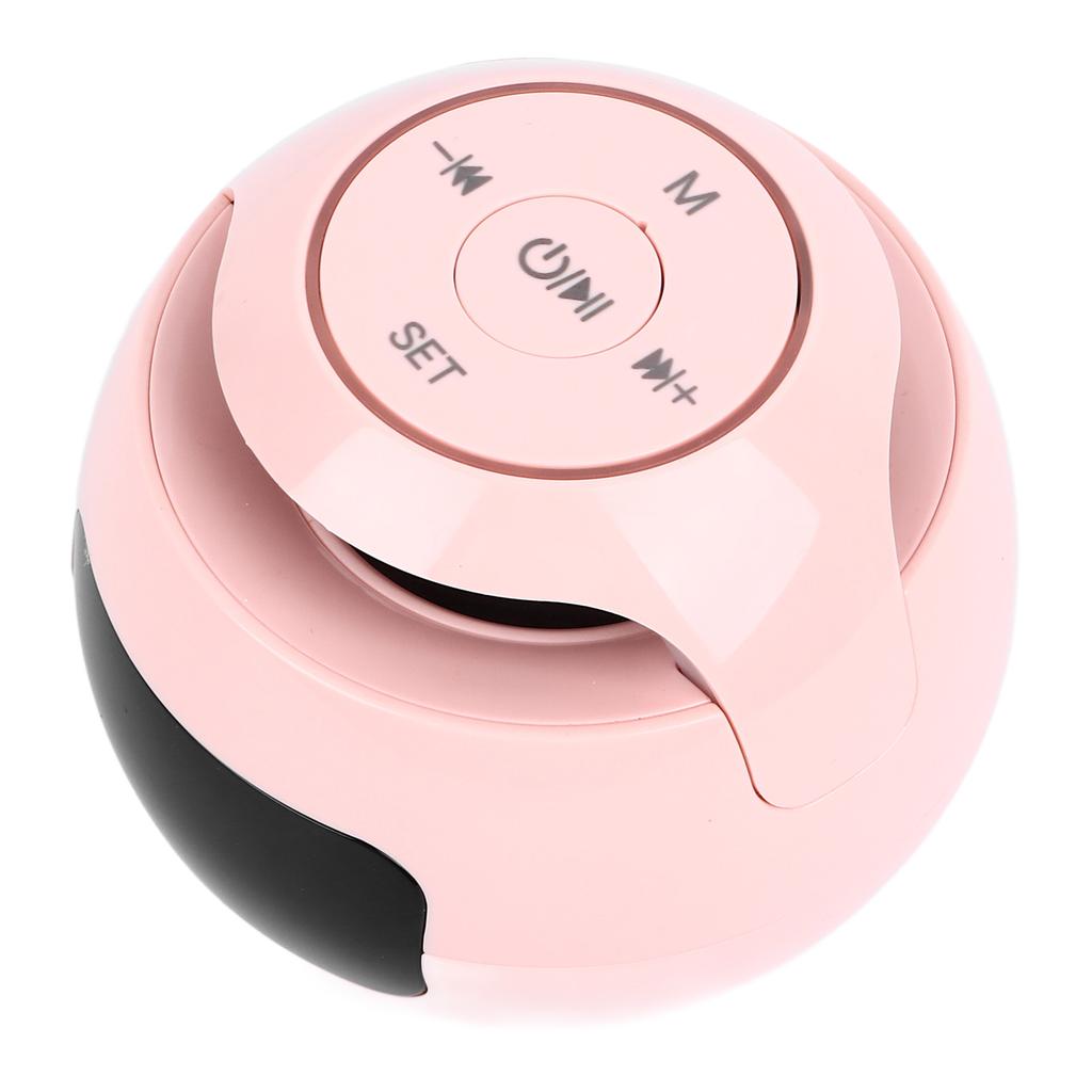 Bluetooth Clock Speaker Round Small Support Memory Card Wireless Alarm Clock Speaker with Radio Night Light