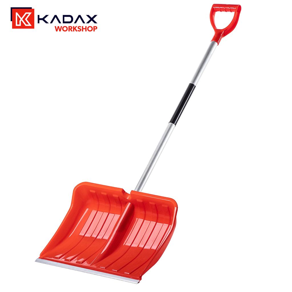 KADAX Łopata Do Śniegu Z Aluminiowym Trzonkiem 50cm Pomarańczowa