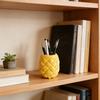 3D Printed Pineapple Shaped 2-in-1 Pen Holder & Plant Pot Bright Yellow Pens