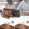 Multifunctional PU Leather Wallet 5-Card Universal Phone Bag Anti-Theft RFID Block Adhesive Secure Magnetic Closure Photo Slot