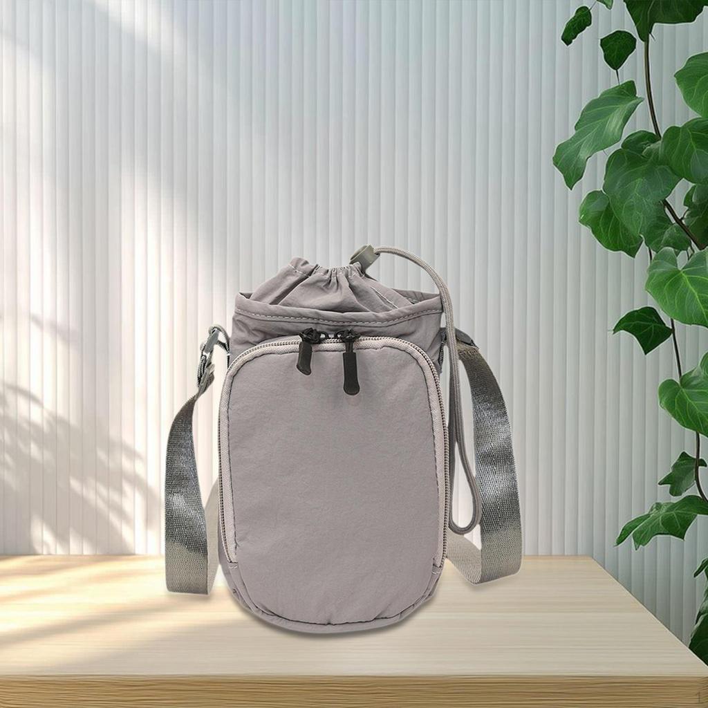 Water Bottle Holder Bag with Strap Modern Gym Accessories for Hiking Shopping