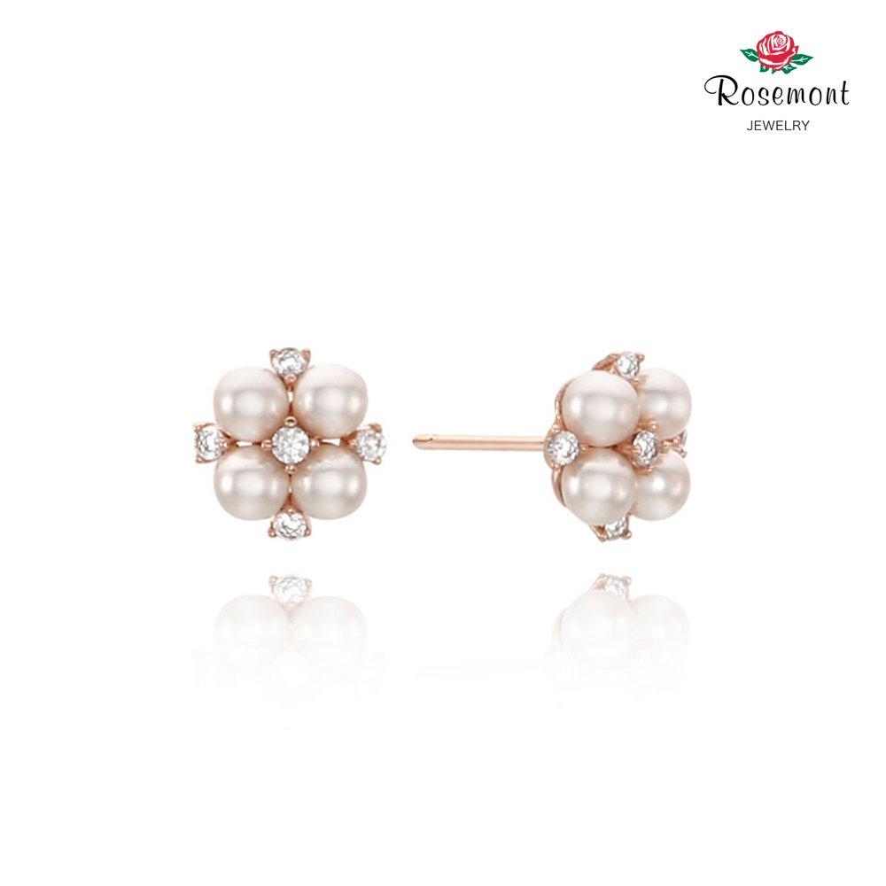 

[Rosemont] Silver Pearl Earrings Rc0081
