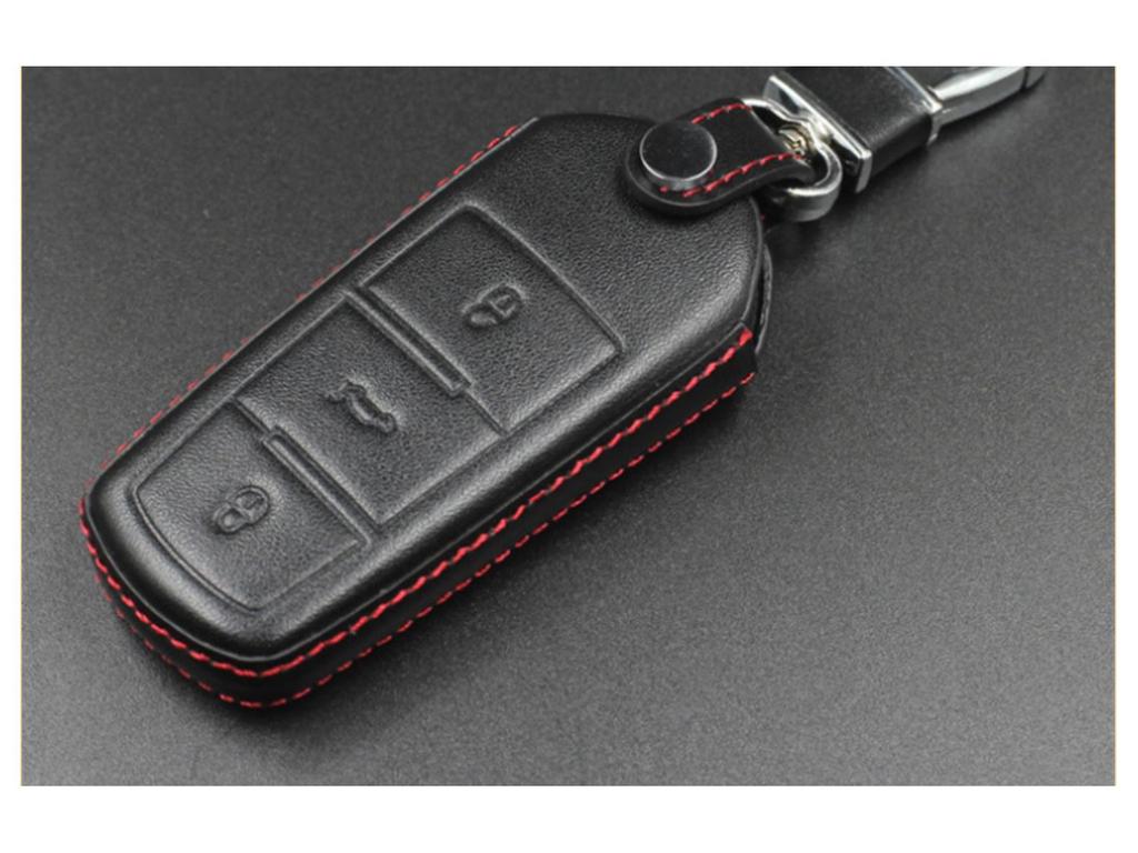 4D Leather Key Case for Volkswagen CC, Magotan, and Passat - 3-Button Smart Cover