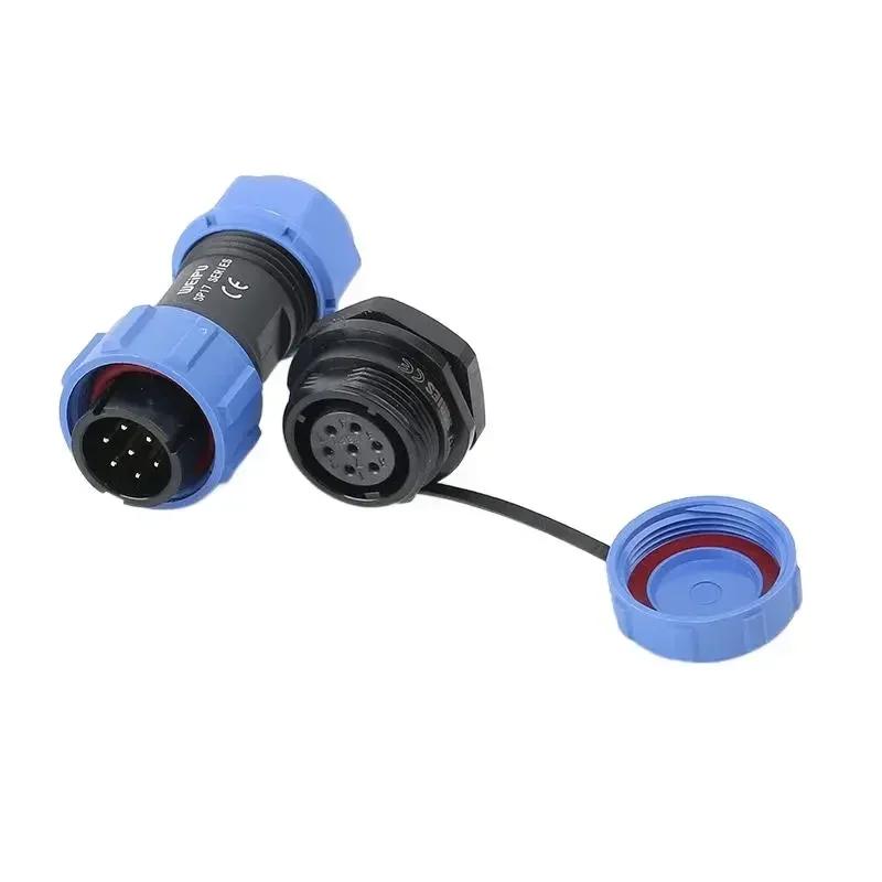 WEIPU SP17 SP1710 SP1712 IP68 Waterproof Aviation Connector Male Plug Female Socket Adapter 2 3 4 5 7 9 10 Pin For Medical LED