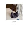Korean Style Artistic Polka Dot Drawstring Pleated One-Shoulder Crossbody Bag for Women - Large Capacity, Portable, and Perfect for Commutes.