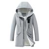 Autumn and Winter Men's Windproof Solid Color Coats Parkas Jackets for Men Long Hooded Coat Warm Thick Parkas Jacket