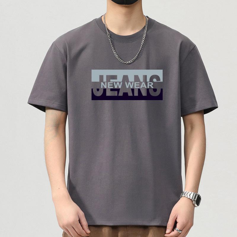 Updated Summer Mens Round Neck Printed Short-sleeved T-shirt Thin Leisure Youth Half-sleeved Blouse