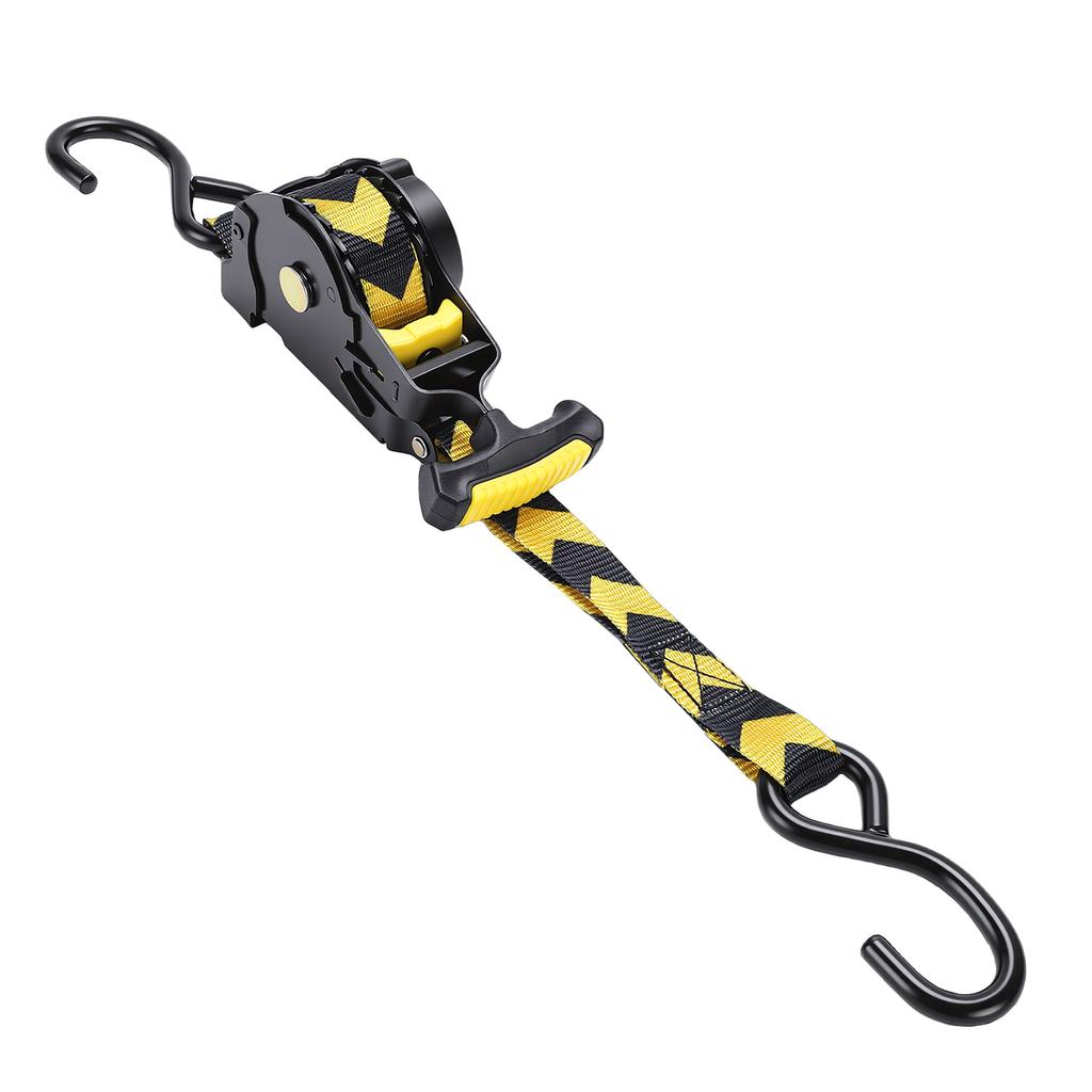 Retractable Ratchet Strap, 3.3-Meter 680KG Break Strength Auto Self-Retracting Tie Down Strap for Motorcycle, Outdoor Gear