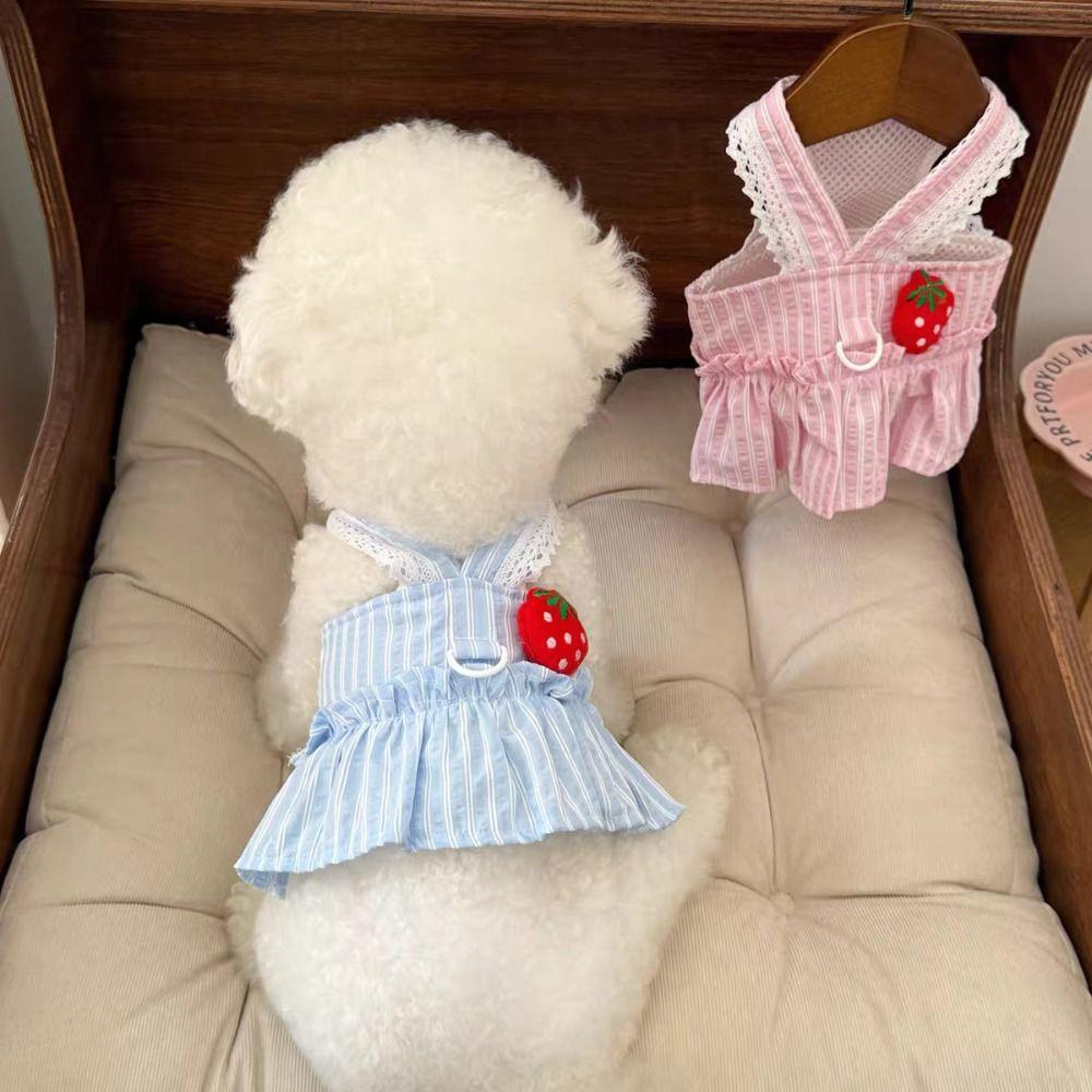 Niedliches Hunde-Kleid Atmungsaktives Katzen-Prinzessinnenkleid Bequeme Haustier-Sommerkleidung Kleintier