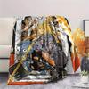 1Pc Death Note Print Flannel Blanket, High Quality Comfortable for All Seasons, Home Decor, Warmth and Comfort, Perfect for Christmas Gifts