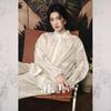 JK&JS New Chinese Style Tencel Embroidered Blouse