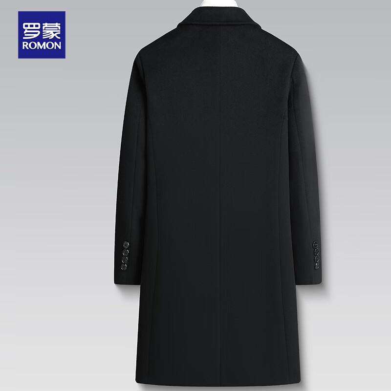 Luomeng Men's Slim Fit Long Wool Blend Overcoat
