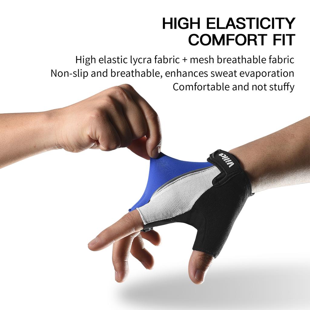 Quick Drying Short Finger Riding Gloves Shock Absorbing Anti Slip Fit Multiple Colors Cycling Gloves