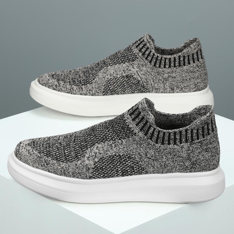 Shoes for Men Autumn New Breathable Casual Shoes Thick Sole Low Bond Socks Vulcanized Shoes Outdoor Sneakers Hiking Shoes