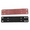 2pcs Wide PU Leather Bracelet Wrist Cuffs Punk Cuff Bracelet for Motorcycle Rider Black Brown