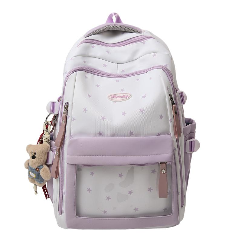 Preppy Student School Bag Lightweight Large Capacity Backpack