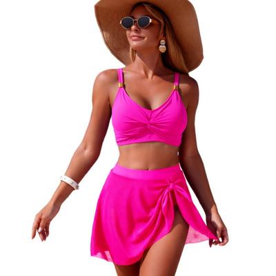Women's Two-piece Swimsuit Vest Top and Skirt Beachwear