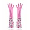 Fleece-Lined Waterproof Rubber Household Gloves