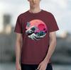 The Great Retro Wave 2026 New Fashion Heavyweight Hot Selling Retro Printed Pattern Fun Round Neck Tshirt For Daily Comfort