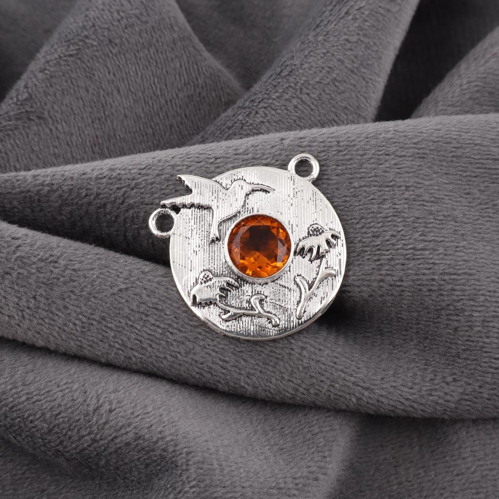 Citrine Pendant Gemstone Jewelry, 925 Solid Sterling Silver Pendant, Handmade Jewelry Birthstone Pendant, Gift For Him