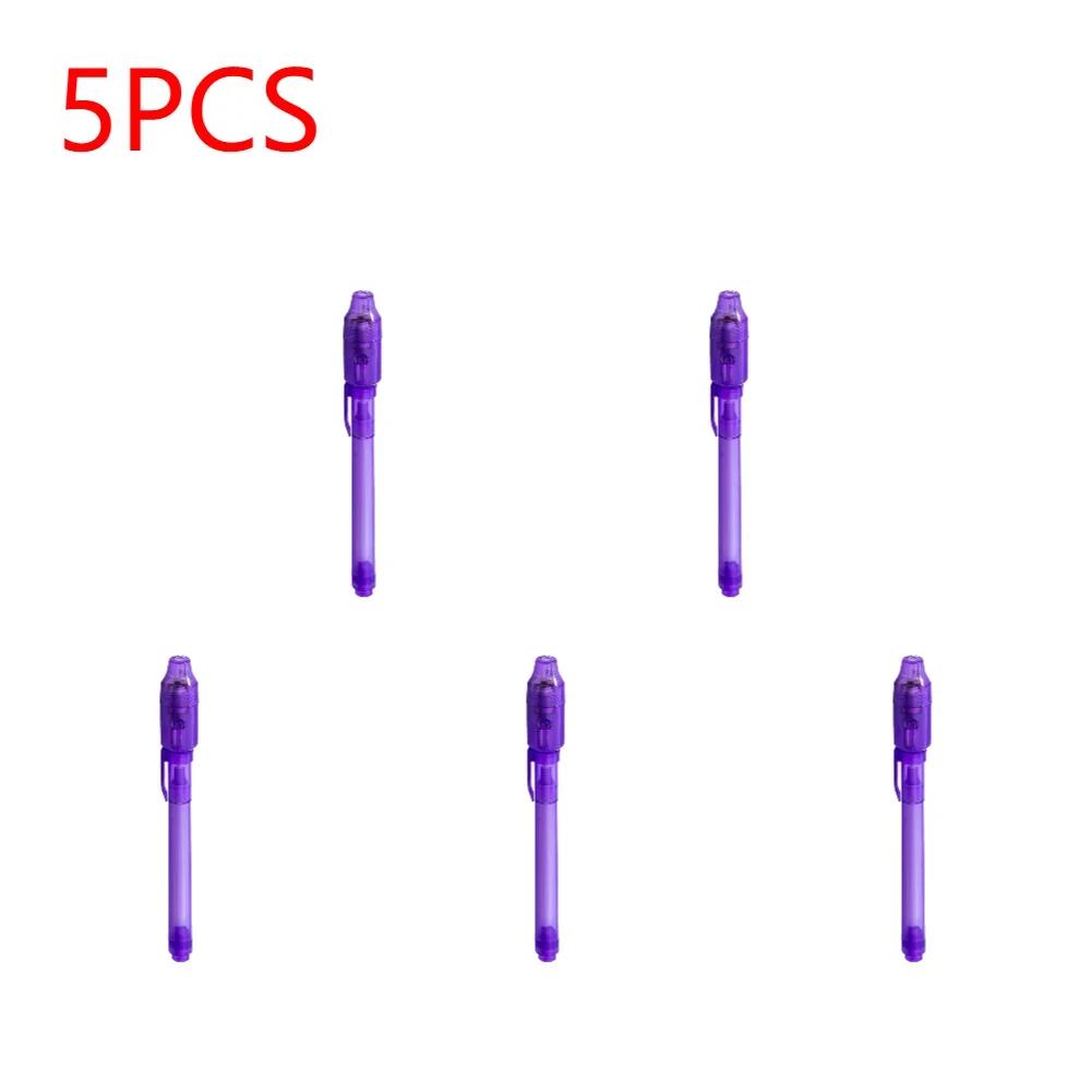 10-1PC Invisible Ink Pen Luminous Light Pen Secret Message Magic UV Light Pen Learning Education Toys for Students Party Favors