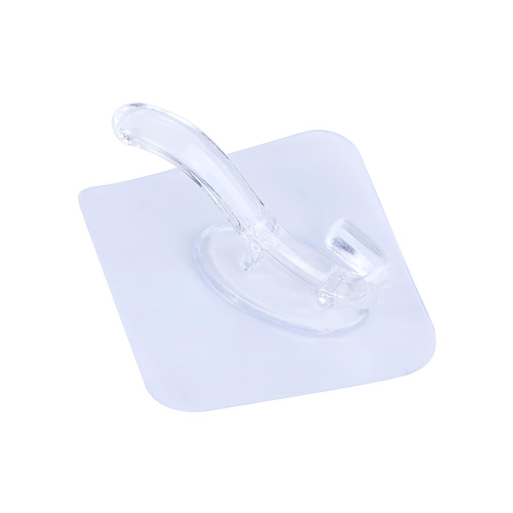 Transparent Autohesion for Bathroom,Kitchen Key Holder Wall Hooks Clothes Hanger Storage Rack